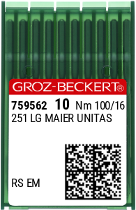 Groz-Beckert 251 LG MAIER UNITAS Industrial Sewing Machine Needle — Pack of 10 - Image 2 of 2