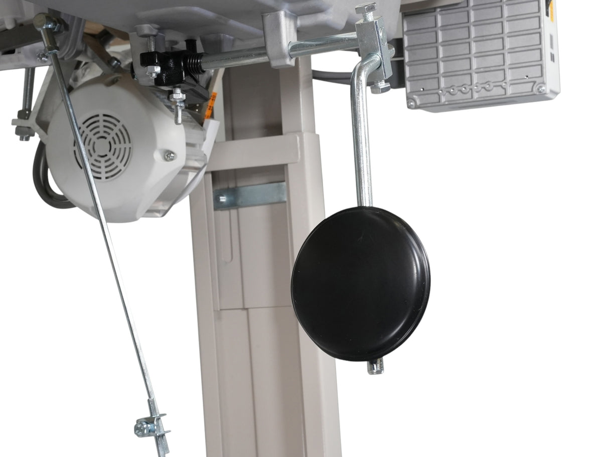 SPEEDWAY SW-4400N Máquina de coser con pie para caminar, alimentación al unísono, resistente, de una sola aguja, ensamblada con servomotor, mesa y soporte incluidos