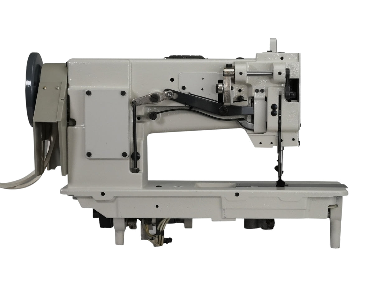 SPEEDWAY SW-4400N Máquina de coser con pie para caminar, alimentación al unísono, resistente, de una sola aguja, ensamblada con servomotor, mesa y soporte incluidos