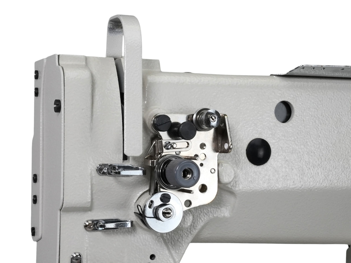SPEEDWAY SW-4400N Máquina de coser con pie para caminar, alimentación al unísono, resistente, de una sola aguja, ensamblada con servomotor, mesa y soporte incluidos