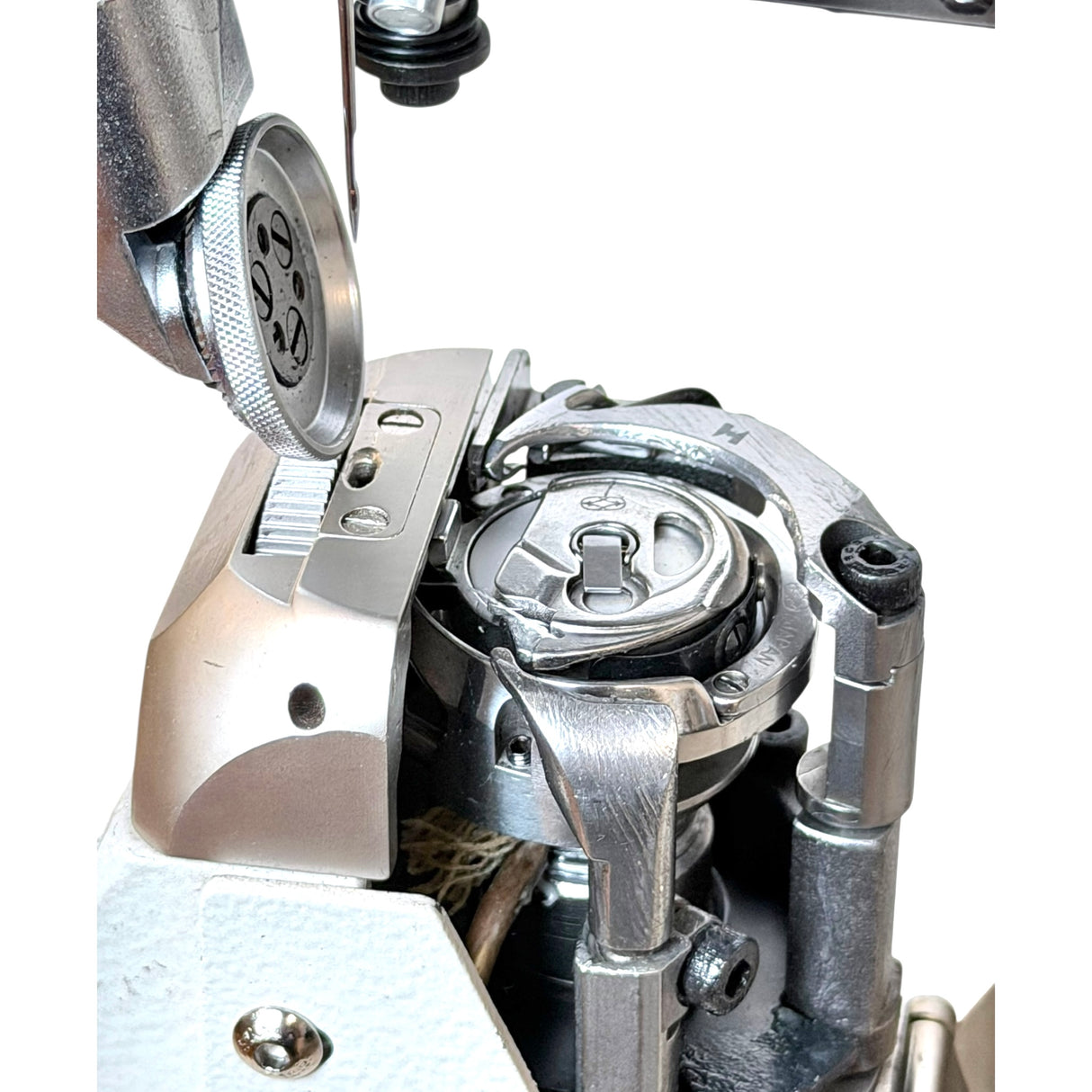 SPEEDWAY SW 591-Q Full Function, Touch Screen Single Needle Post-bed Top, Bottom and Needle Feed Lockstitch Industrial Sewing Machine with Servo Motor, Table and Stand Included