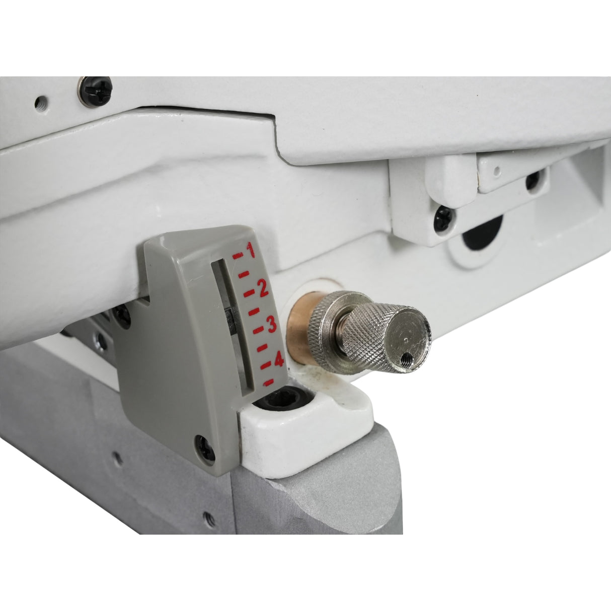 Máquina de coser industrial SPEEDWAY SW 662-01/CB UTE con brazo cilíndrico de 3 agujas y puntada de cobertura, con todas las funciones, ensamblada con mesa y soporte incluidos, con ruedas.