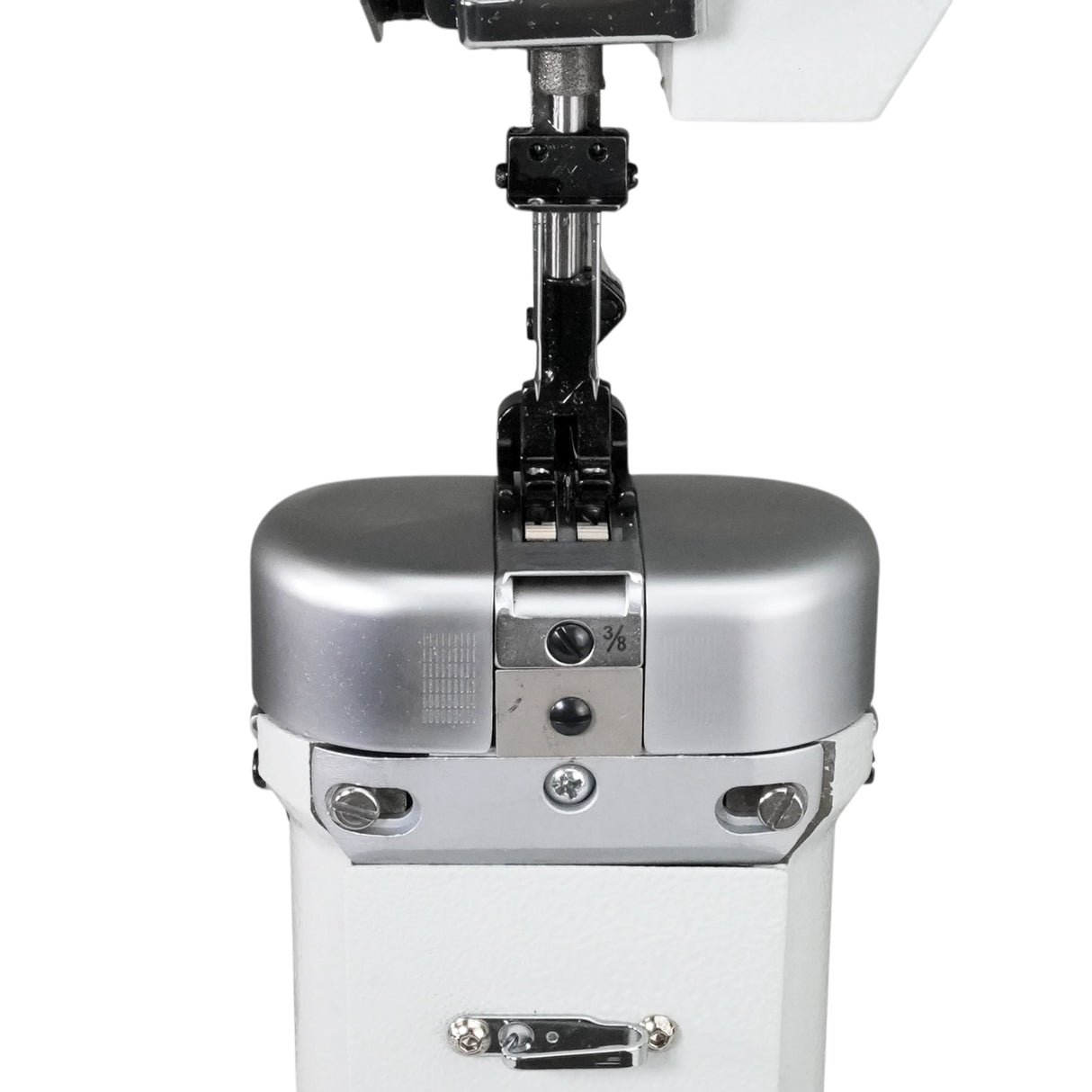 Prensatelas SPEEDWAY SW 82440-2 de doble aguja y poste de 10 mm (3/8"), para máquina de coser de alta resistencia con avance unísono, ensamblado con servomotor, mesa y soporte incluidos.
