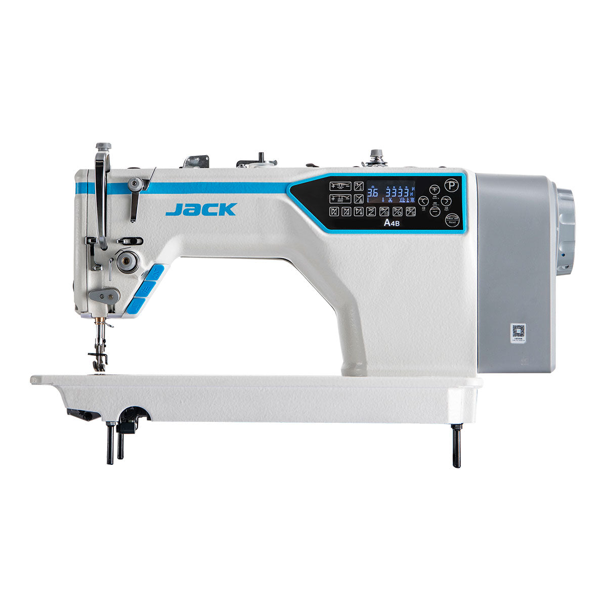 JACK A4BC Single Needle Direct Drive Fully Automatic Drop Feed Lockstitch Industrial Sewing Assembled with Table and Stand Included