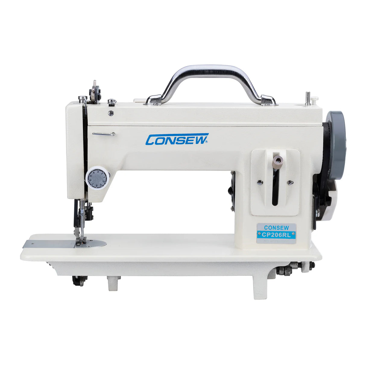 CONSEW CP206RL Portable Single Needle Walking Foot Industrial Sewing Machine with Built-in Motor, Reverse Stitching & Extra Workspace for Upholstery, Leather, Canvas, Sails & Outdoor Gear - Includes Hard Plastic Carrying Case