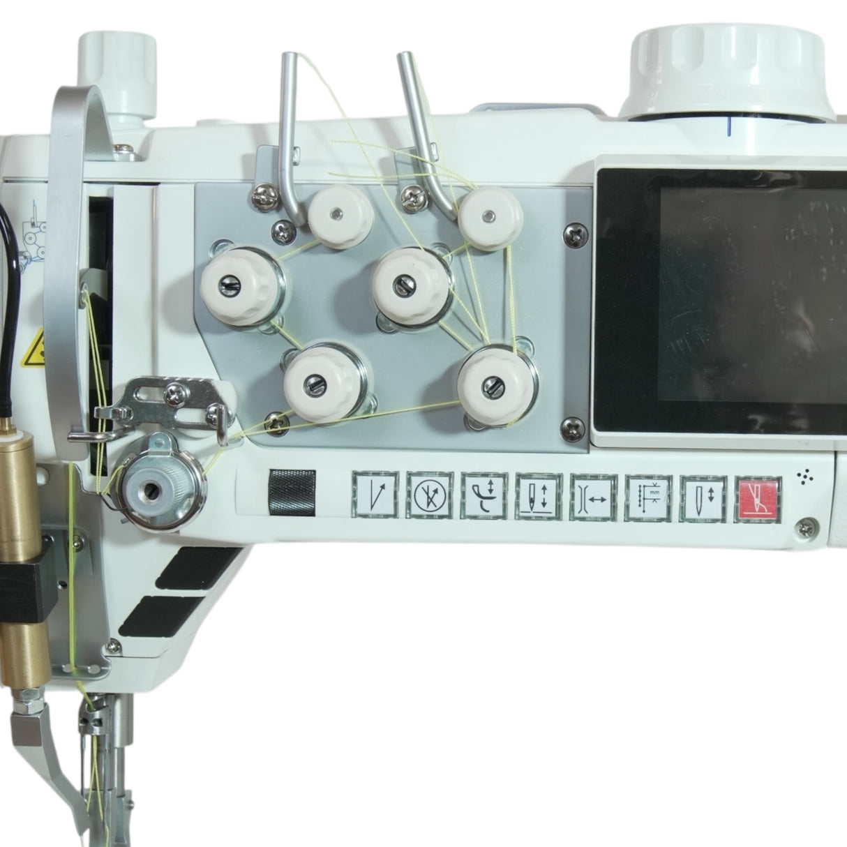 SPEEDWAY® DECO 2780 Double Needle Post Bed Decorative Stitch Heavy Duty Unison Feed Walking Foot Sewing Machine Assembled with Table and Stand Included