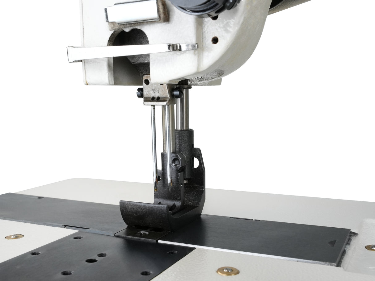 SPEEDWAY SW-28BL-20 2-Needle 20" Long Arm Extra Heavy Duty Walking Foot Compound Feed Industrial Sewing Machine with Japanese Hook & 900W Servo Motor for Sails, Tarps, Leather & Upholstery - Complete Setup, Table & Stand Included