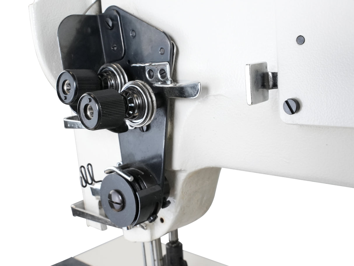 SPEEDWAY SW-28BL-20 2-Needle 20" Long Arm Extra Heavy Duty Walking Foot Compound Feed Industrial Sewing Machine with Japanese Hook & 900W Servo Motor for Sails, Tarps, Leather & Upholstery - Complete Setup, Table & Stand Included