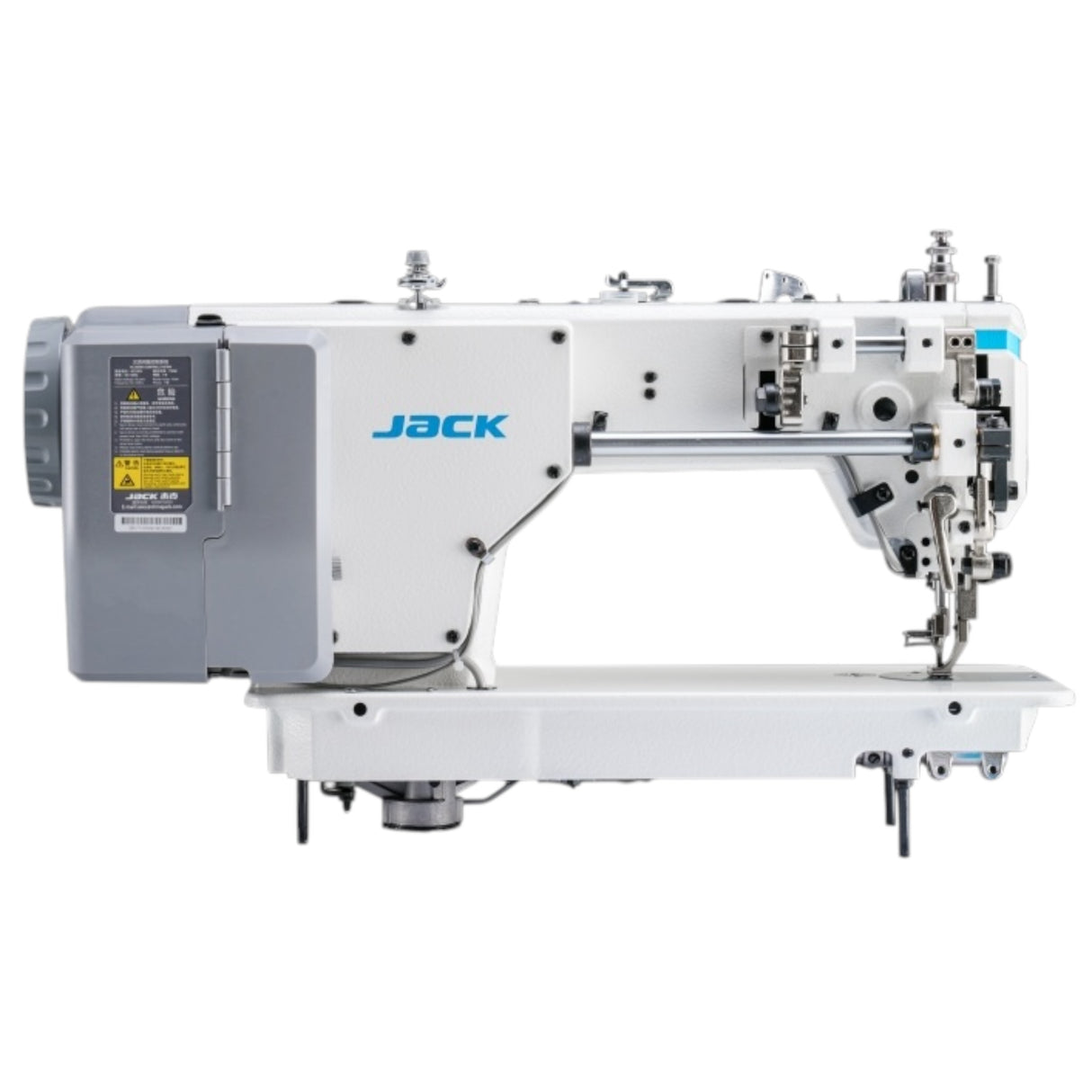 Jack H7-C compound feed walking foot detail — top and bottom feed mechanism