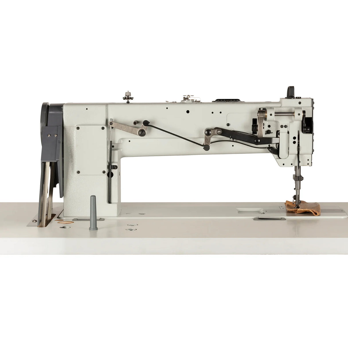 CONSEW P1255RBLH-18-1 Single Needle Long Arm 18" High-Clearance Heavy Duty Walking Foot Compound Feed Lockstitch Industrial Sewing Machine with 6" Vertical Workspace & Safety Clutch - Complete Setup, Table, Stand Included