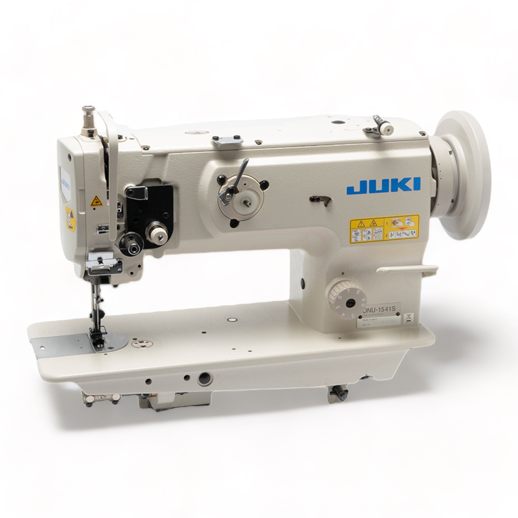 JUKI DNU-1541S Single Needle Heavy Duty Unison Feed Walking Foot Sewing Machine Assembled with Servo Motor, Table and Stand Included