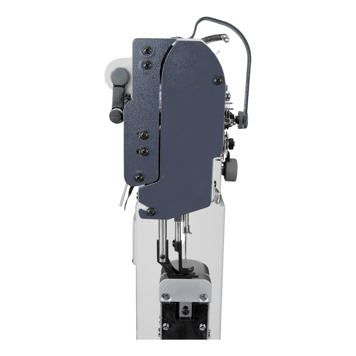 SPEEDWAY SW 82440-45-R1 Post Bed Single Needle Walking Foot Heavy Duty Unison Feed Walking Foot Sewing Machine Assembled with Servo Motor, Table and Stand Included