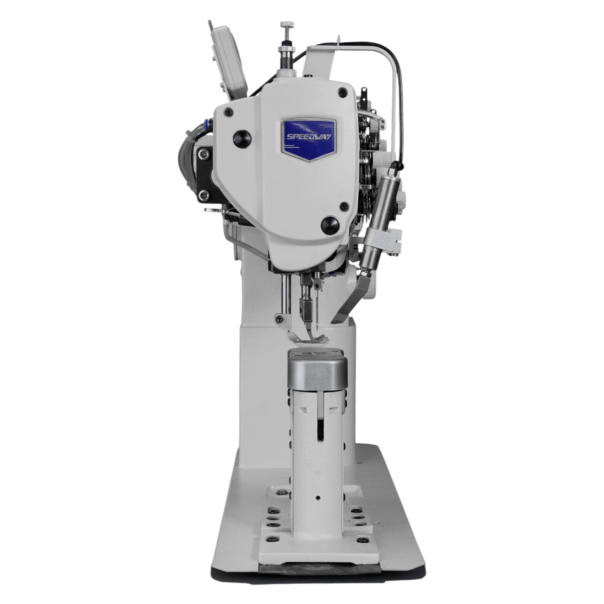 SPEEDWAY® SW1760L/VS Double Needle Post Bed Heavy Duty Unison Feed Walking Foot Sewing Machine Assembled with Table and Stand Included