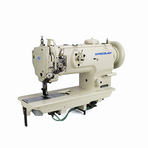 SPEEDWAY SW-1510L/DA/VS Single Needle Heavy Duty Unison Feed Walking Foot Sewing Machine Assembled with Table and Servo Motor