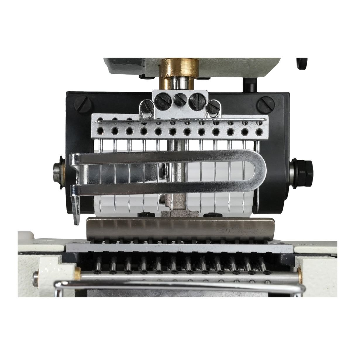 SPEEDWAY SW008-12064P/VWL 12-Needle Chainstitch Industrial Sewing Machine Assembled with Servo Motor, Table and Stand Included