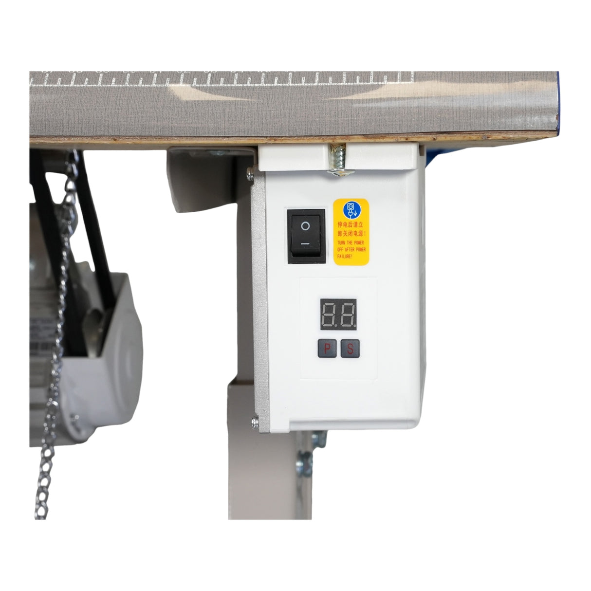 SPEEDWAY SW008-12064P/VWL 12-Needle Chainstitch Industrial Sewing Machine Assembled with Servo Motor, Table and Stand Included