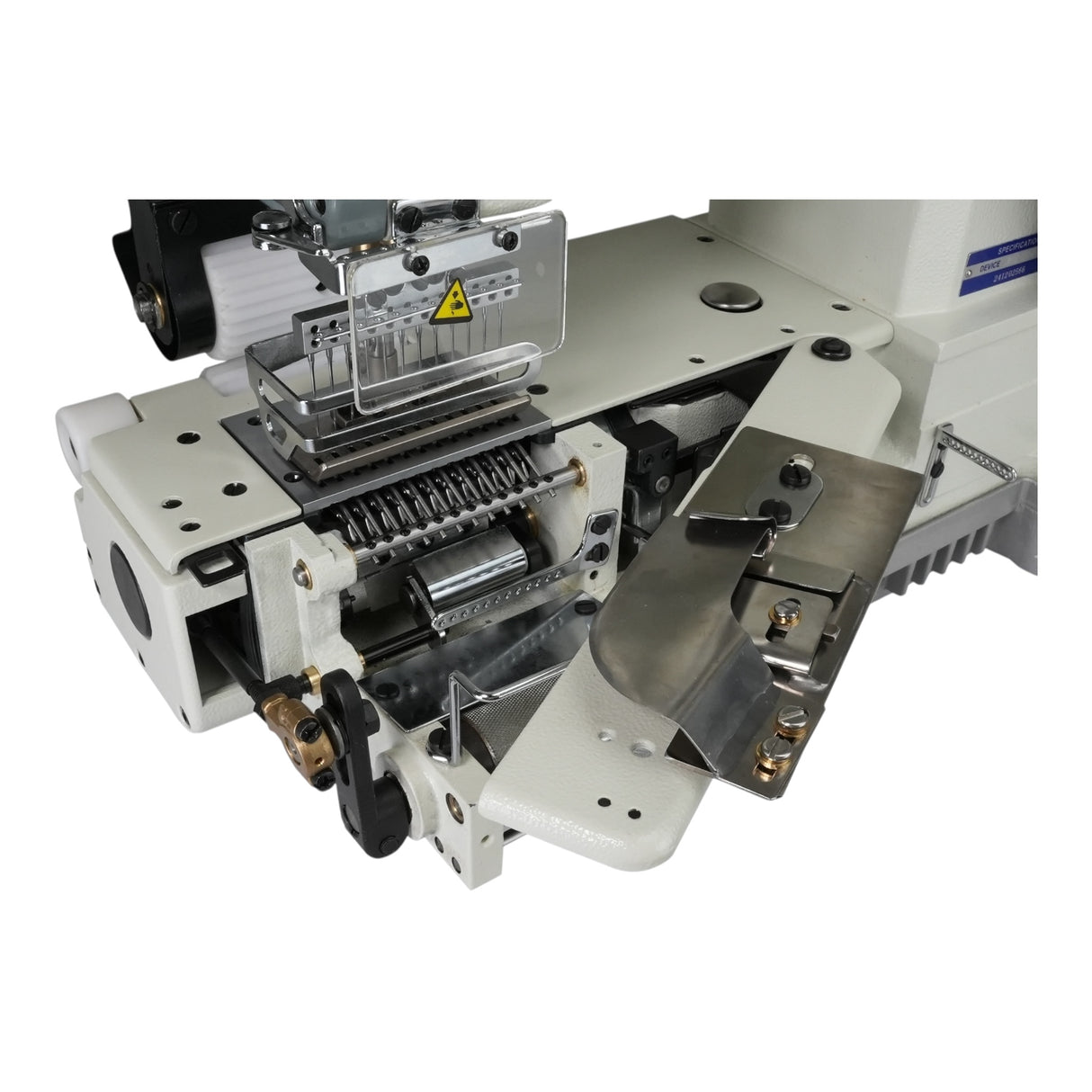 SPEEDWAY SW008-12064P/VWL 12-Needle Chainstitch Industrial Sewing Machine Assembled with Servo Motor, Table and Stand Included