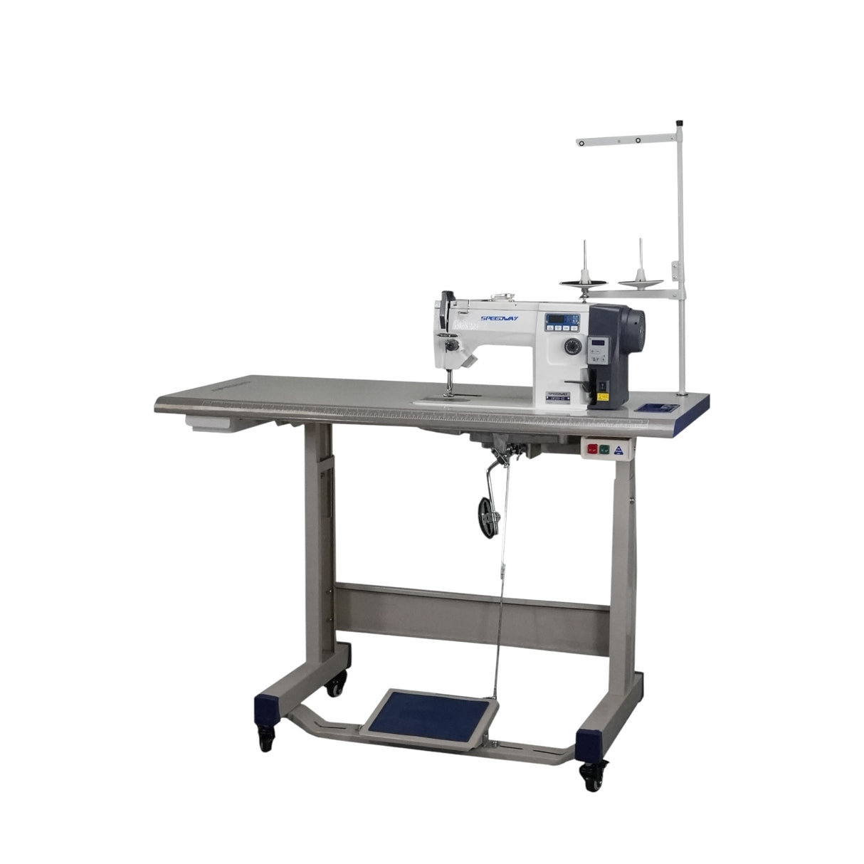 SPEEDWAY 20U-C2 High-Speed Zig-Zag Sewing Machine with Direct Drive Motor Complete Assembled with Table and Stand Included