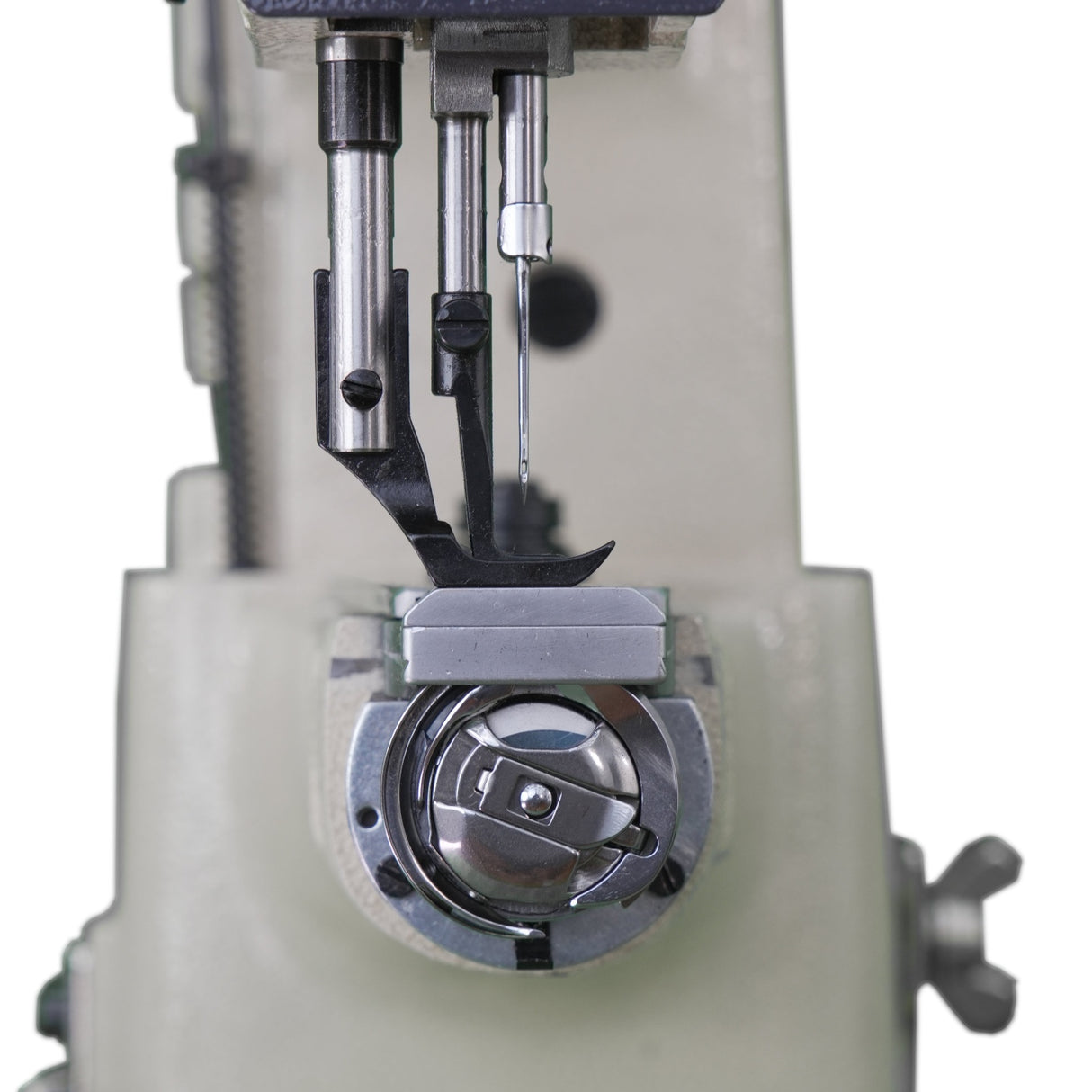 SPEEDWAY SW 246A Cylinder Bed Single Needle Unison Feed Lockstitch Industrial Sewing Machine with Double Capacity Hook - Complete Setup, Table, Stand Included