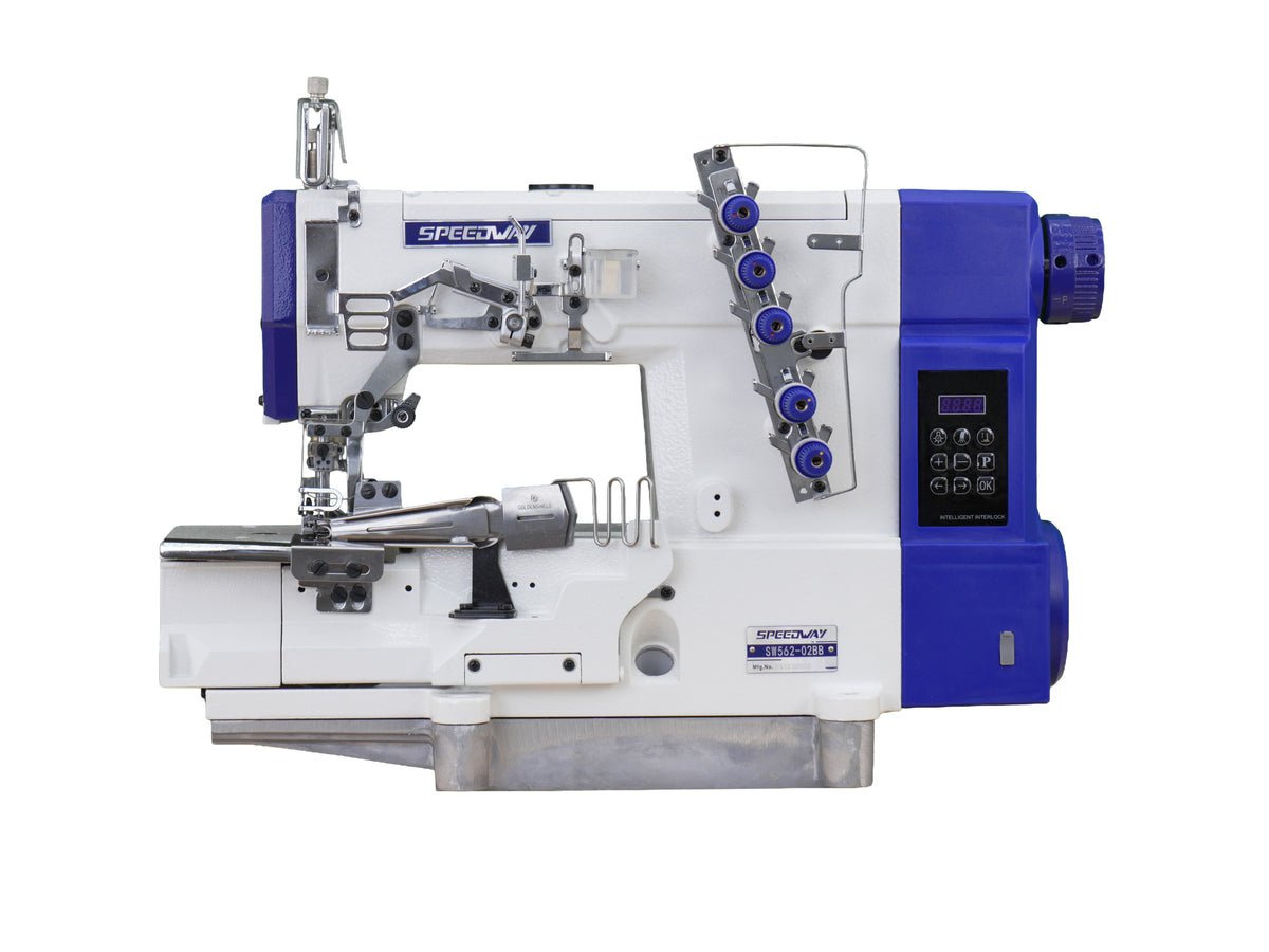 SPEEDWAY® SW 562/02BB – 3-Needle Flatbed Coverstitch for Binding – Complete Setup, Table & Stand Included