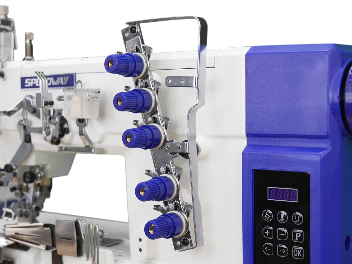 SPEEDWAY® SW 562/02BB – 3-Needle Flatbed Coverstitch for Binding – Complete Setup, Table & Stand Included