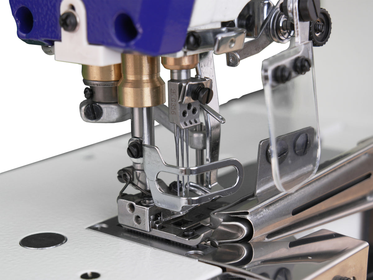 SPEEDWAY® SW 562/02BB – 3-Needle Flatbed Coverstitch for Binding – Complete Setup, Table & Stand Included