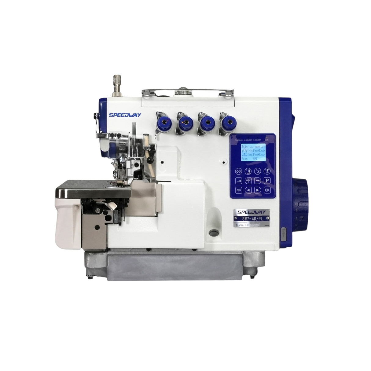 SPEEDWAY SW7-4D  4 Thread Smart Overlock Machine with Smart Automatic Material Adjustment Assembled with Table and Stand Included