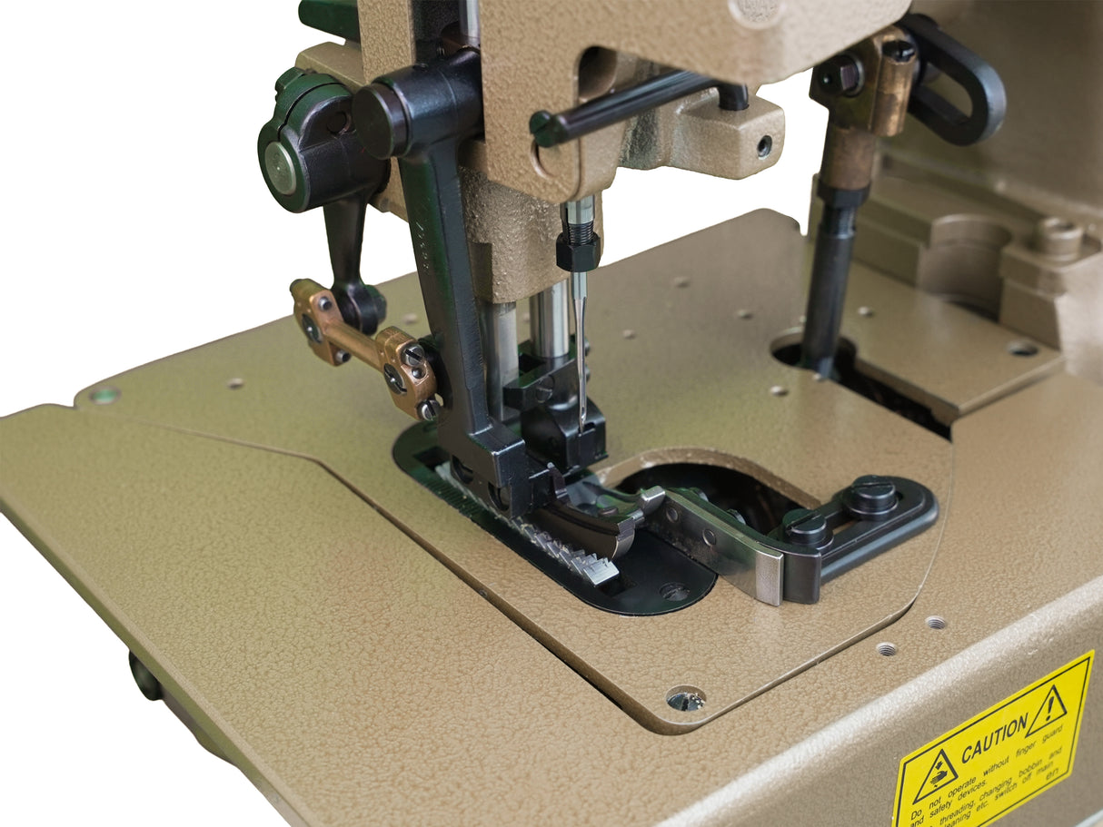SPEEDWAY® SW 81200AC-AF – Single Needle 3-Thread Walking Foot Carpet Overedging Serging Machine with 12mm Seam Width & Inner Turn for Rubber-Backed Rugs & Car Mats – Complete Setup, Table & Stand Included