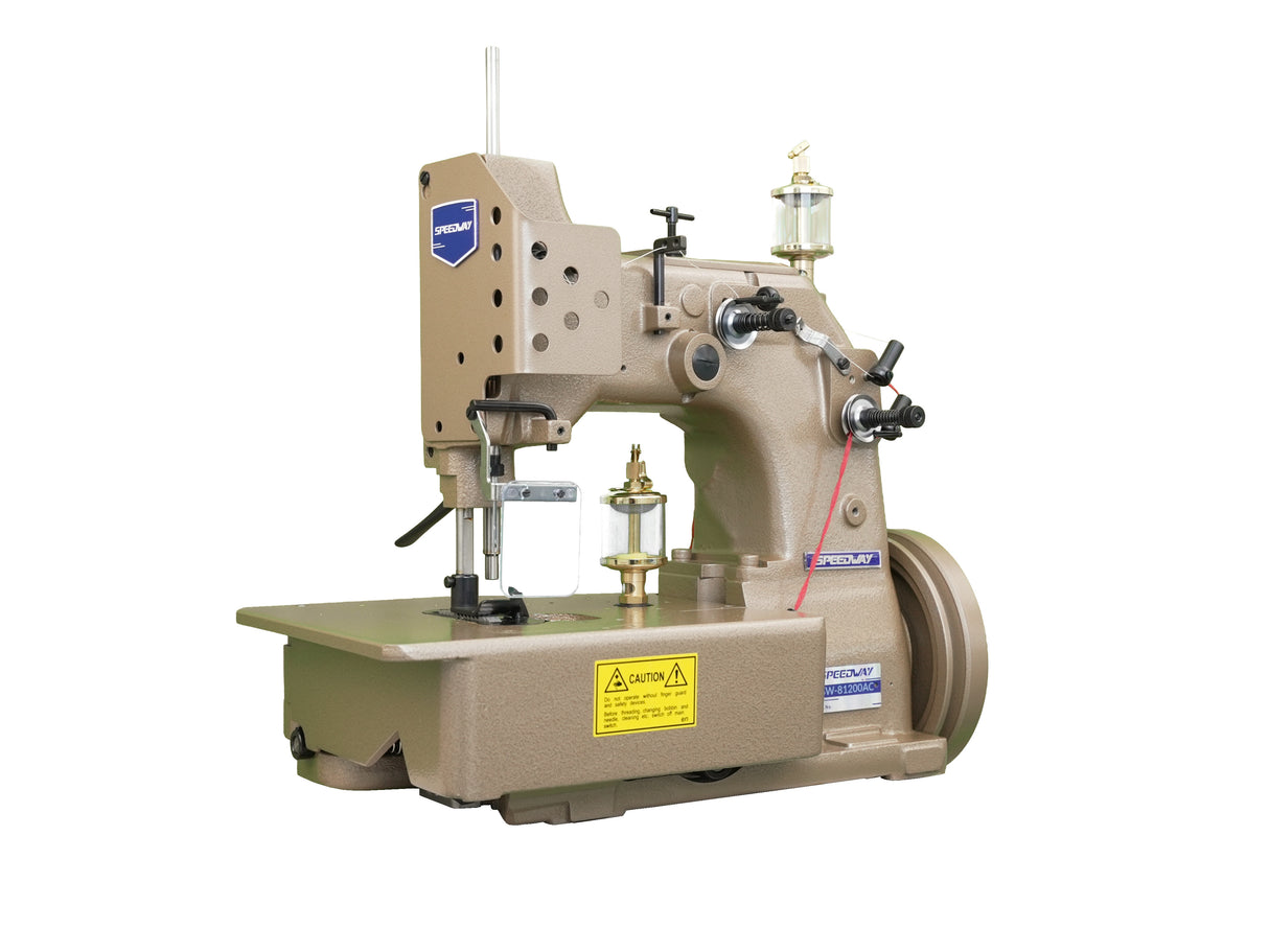 SPEEDWAY® SW 81200AC – Single Needle 3-Thread Heavy Duty Carpet Overedging Serging Machine with 12mm Seam Width & Inner Turn Capability for Rugs, Car Mats & Area Carpets – Complete Setup, Table & Stand Included