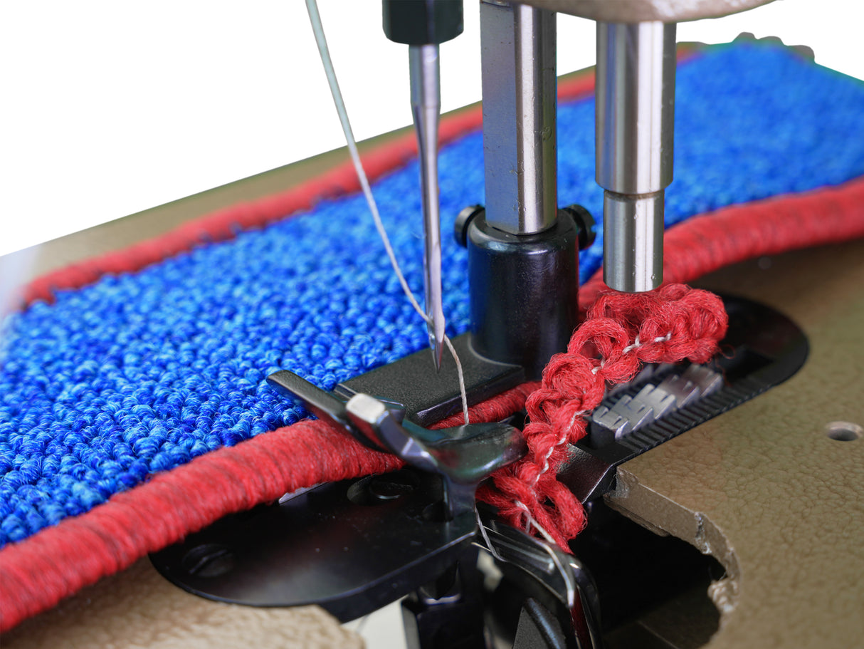 SPEEDWAY® SW 81200AC – Single Needle 3-Thread Heavy Duty Carpet Overedging Serging Machine with 12mm Seam Width & Inner Turn Capability for Rugs, Car Mats & Area Carpets – Complete Setup, Table & Stand Included