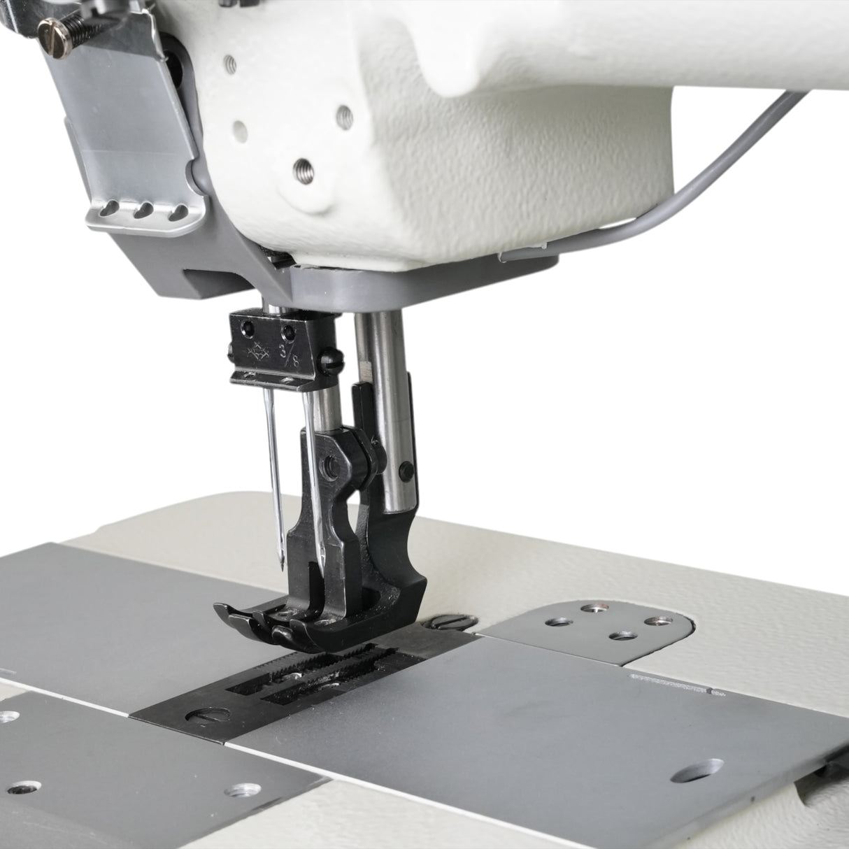 SPEEDWAY SW-1560N/VS/DD Double Needle Gauge Heavy Duty Unison Feed Walking Foot Sewing Machine Assembled with Table and Stand Included