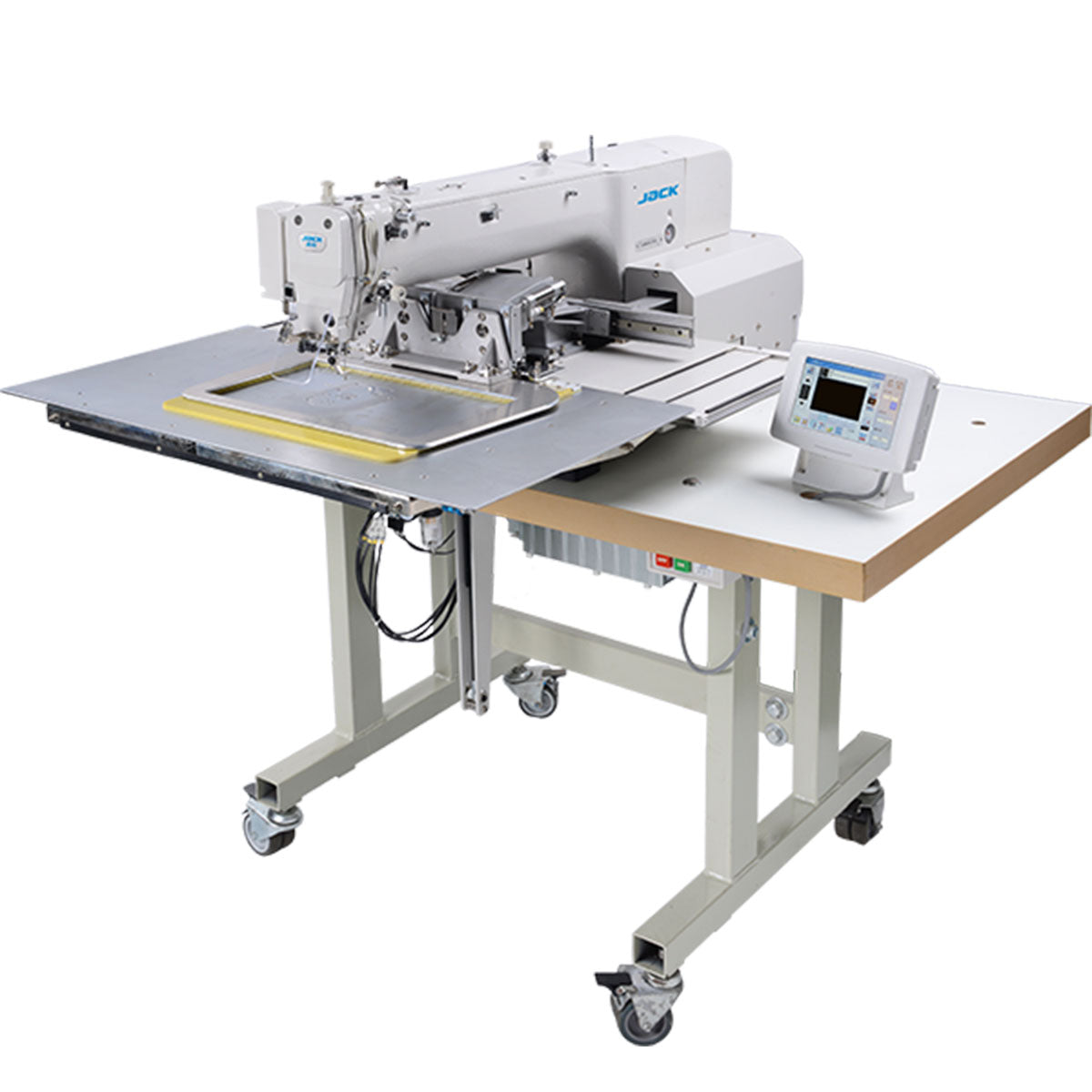 JACK JK-T3020-DII High-Speed Industrial Sewing Machine with CTP Sensor Assembled with Table and Stand Included