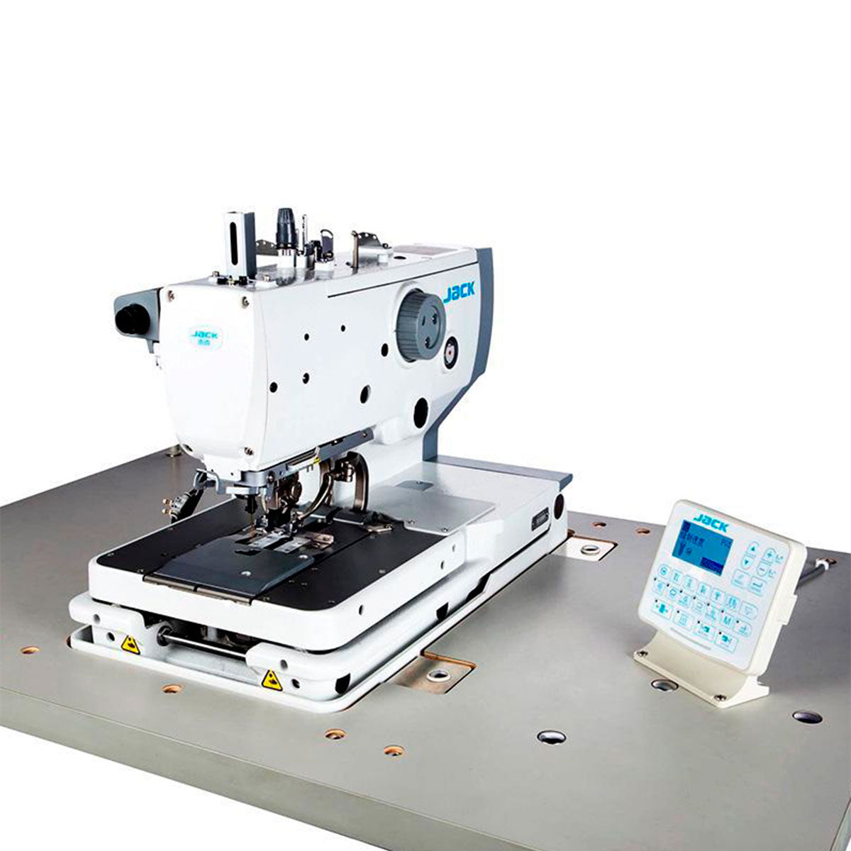 JACK JK-T9820-02 Máquina de coser electrónica con ojales y ojales ensamblada con mesa y soporte incluidos