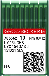Groz-Beckert UY154 GHS Industrial Sewing Machine Needle — Pack of 10