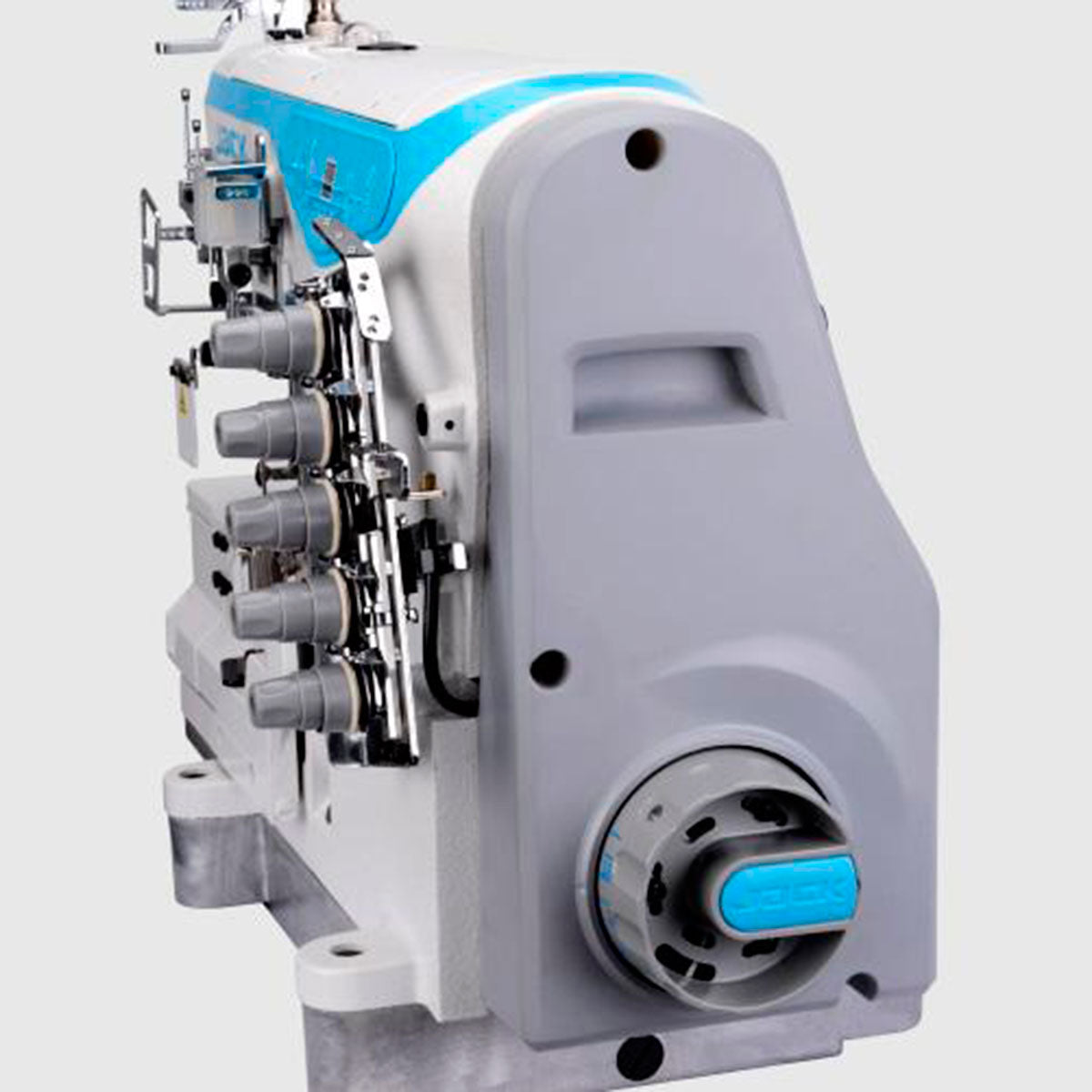 JACK® W4-D /01/02/03/08 3 Needle Flatbed Coverstitch Industrial Sewing Machine Assembled with Table and Stand Included