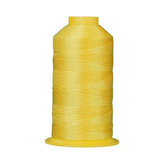 Speedway Bonded Nylon 6 Thread Tex 135 (Size 138) — 1,000 m Cone (1,094 yds) — Yellow 385 Tex 135