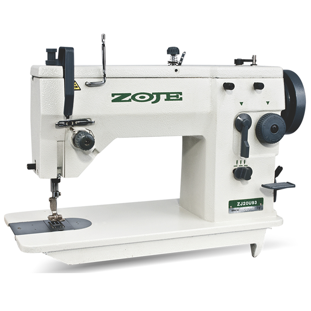 ZOJE ZJ-20U53 Single Needle Lockstitch Straight and Zig-Zag Sewing Machine Assembled with Servo Motor, Table and Stand Included