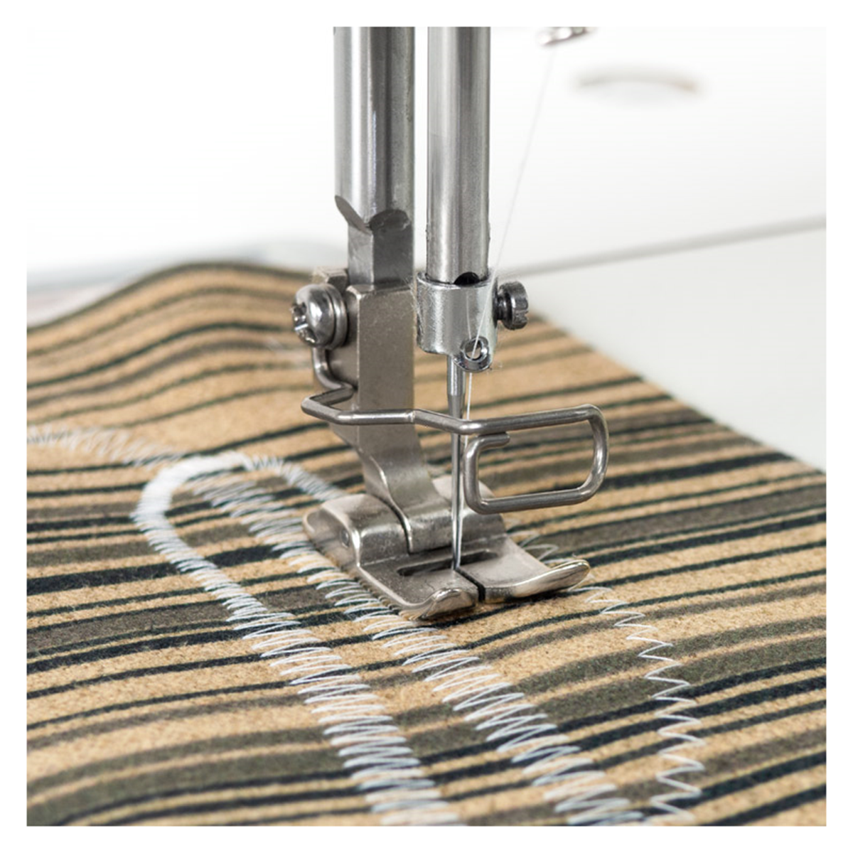 ZOJE ZJ-20U53 Single Needle Lockstitch Straight and Zig-Zag Sewing Machine Assembled with Servo Motor, Table and Stand Included