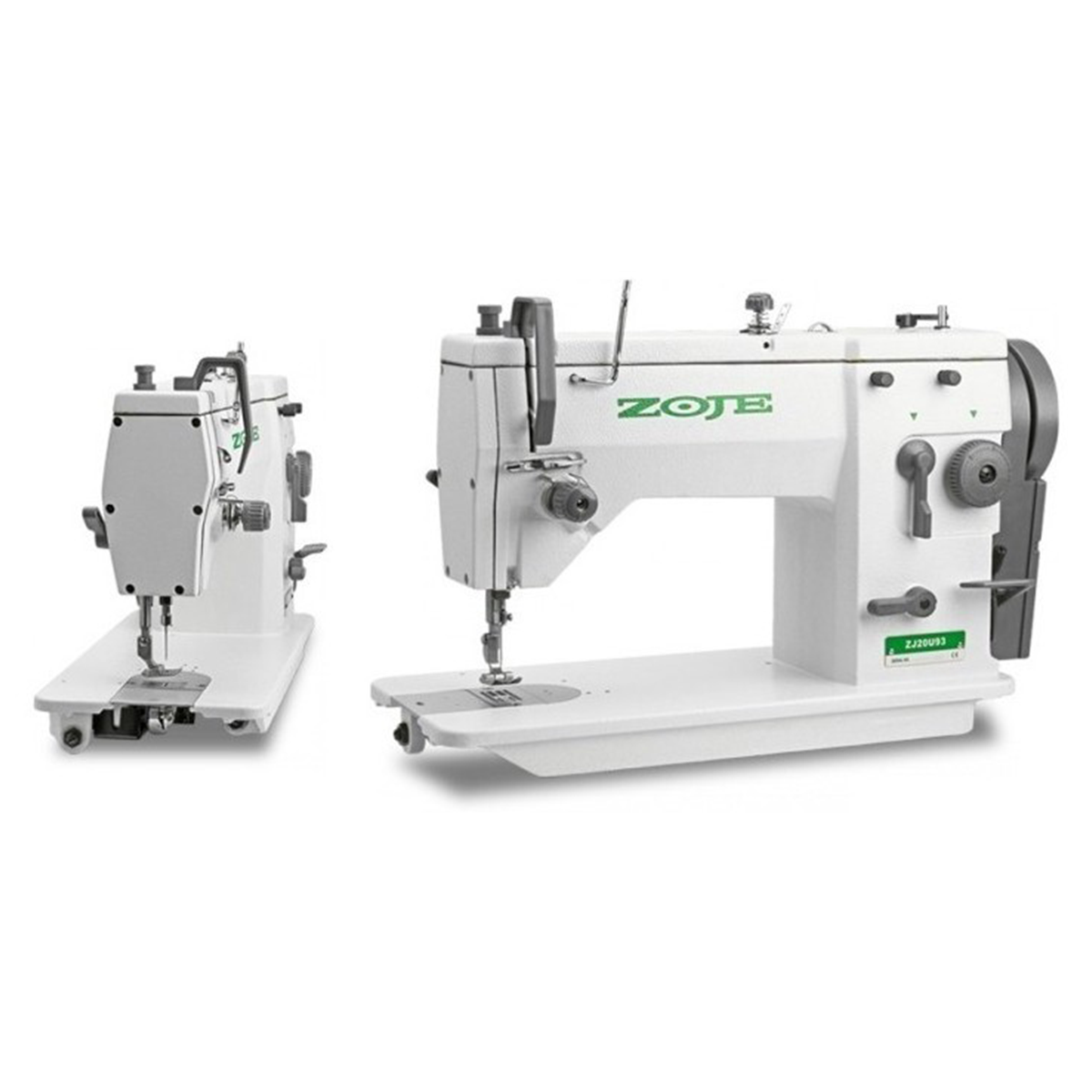 ZOJE ZJ-20U53 Single Needle Lockstitch Straight and Zig-Zag Sewing Machine Assembled with Servo Motor, Table and Stand Included