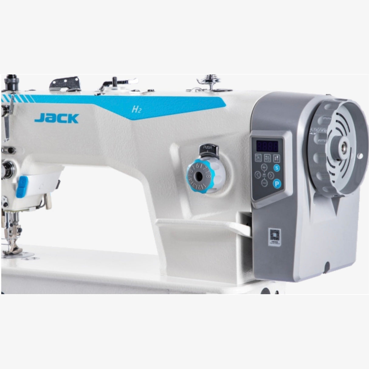 JACK® H2-Z-CZ – Single Needle Top & Bottom Feed Walking Foot Machine – Complete Setup, Table & Stand Included