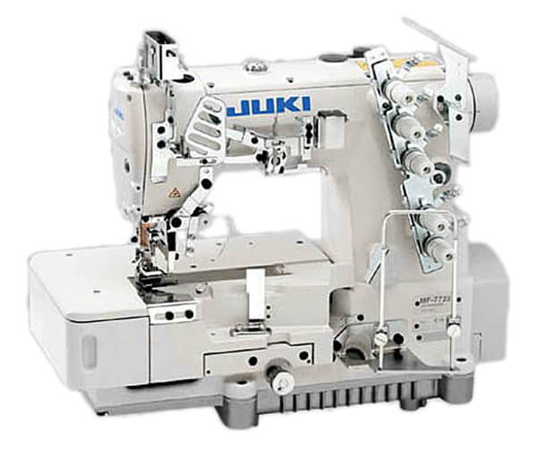 JUKI MF-7523C11 3 Needle Flatbed Coverstitch for Binding Industrial Sewing Machine with Table and Servo Motor Included Included