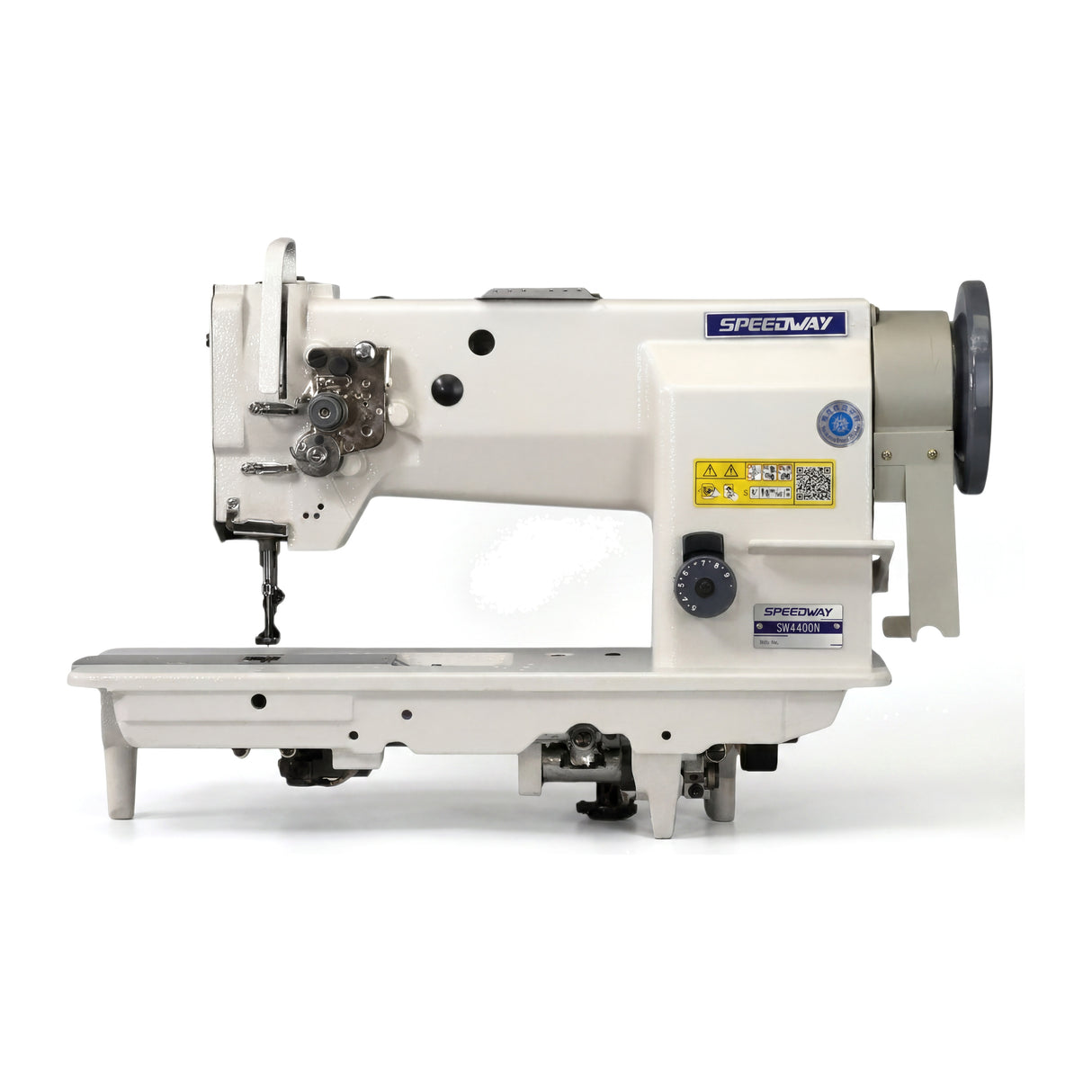 SPEEDWAY® SW-4400N Single Needle Heavy Duty Unison Feed Walking Foot Sewing Machine Assembled with Servo Motor, Table and Stand Included