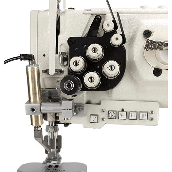 SPEEDWAY® SW1760L/VS Double Needle Post Bed Heavy Duty Unison Feed Walking Foot Sewing Machine Assembled with Table and Stand Included