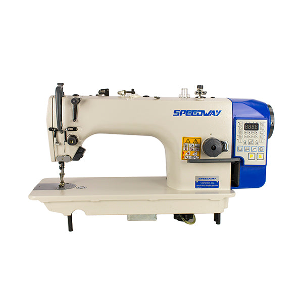 SPEEDWAY SW9000-D4 Single Needle Direct Drive Fully Automatic Drop Feed Lockstitch Industrial Sewing Machine Assembled with Table and Stand Included