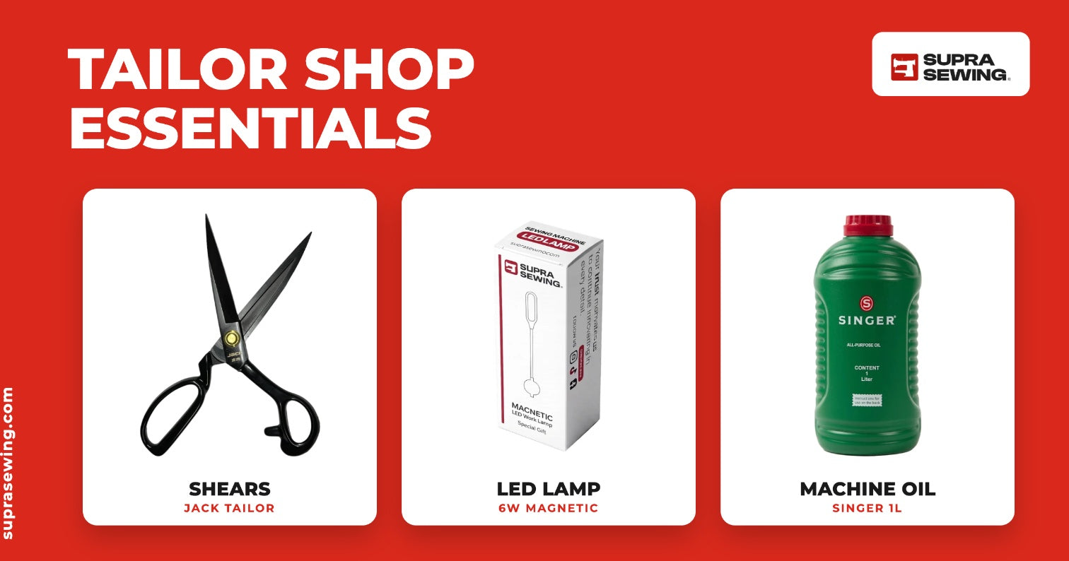Essential sewing equipment every tailor shop needs