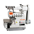 SIRUBA 737L-504M-3-04/LFC-3 Single Needle 3-Thread Elastic Metering Overlock Industrial Sewing Machine – Complete Setup, Table & Stand Included