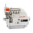 SIRUBA 747KS-514M-3-24 2-Needle 4-Thread Cylinder Bed Overlock Industrial Sewing Machine – Complete Setup, Table & Stand Included