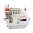 SIRUBA 747KST-514M-3-24 2-Needle 4-Thread Cylinder Bed Top Feed Overlock Industrial Sewing Machine – Complete Setup, Table & Stand Included