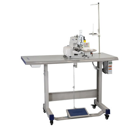 SPEEDWAY SW 1377 D Chainstitch Buttonsew Machine With Integrated Motor Assembled with Table and Stand Included With Wheels
