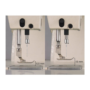 SINGER 20U-105C Máquina de coser recta y en zig-zag con pespunte de una sola aguja ensamblada con servomotor, mesa y soporte incluidos